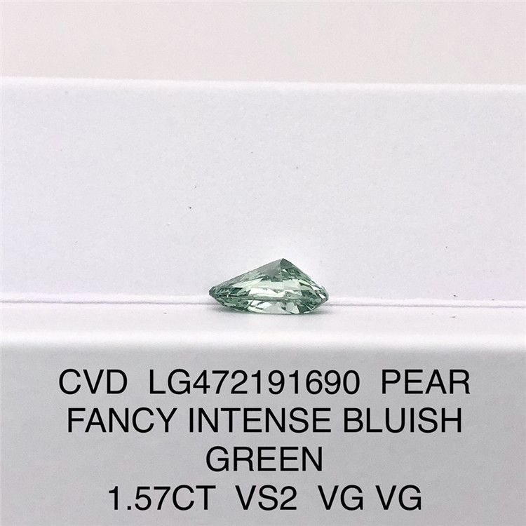 1.57CT VS2 Blue Solve Synthetic Diamond CVD Viridis Lab Grown Diamond Wholesale LG472191690