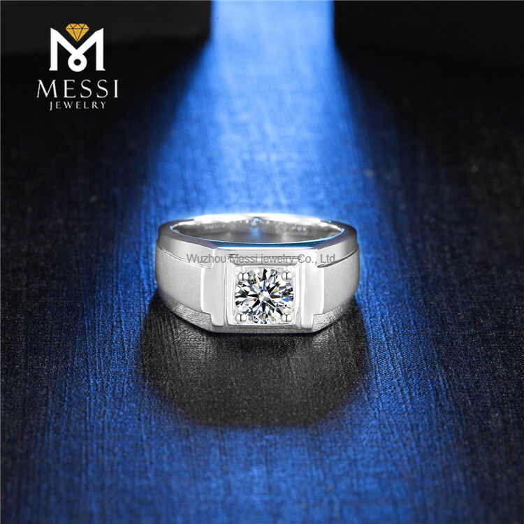 New Design 925 Sterling Silver Jewelry Ring DEF Moissanite Man Rings for Man