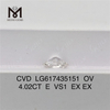 4.02CT E VS1 CVD OV lab adamantibus LG617435151丨Messigems