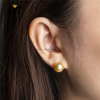9-10mm Luxuria & Unique Jewelry 18k Designer Golden South Sea Pearl Earrings