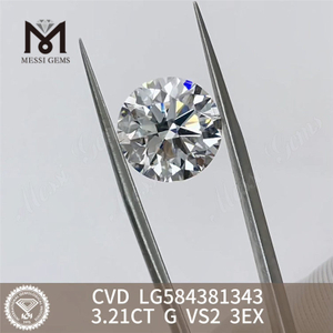 3.21CT G VS2 3EX CVD Lab Grown Diamond LG584381343 Ethica et Eco-amica Alternative Messigems 