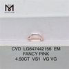 4.50CT EM FABULA PINK VS1 CVD smaragdus sectus adamantibus fabricatus LG647442156