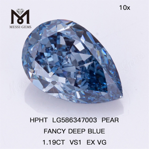 1.19CT VS1 PEAR FABULA ALTE RED EX VG HPHT Blue Hpht Diamond Pretium LG586347003