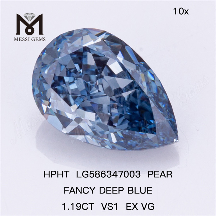 1.19CT VS1 PEAR FABULA ALTE RED EX VG HPHT Blue Hpht Diamond Pretium LG586347003