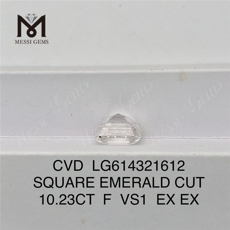 10.23ct F VS1 QUADRATUM Smaragdum CUT IGI certificata adamantibus CVD LG614321612 Messigems