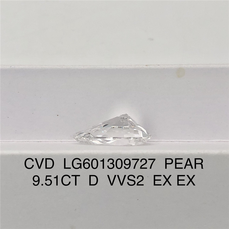 9.51ct D VVS2 Pirum CVD CVD solveris crevit Diamond LG601309727 