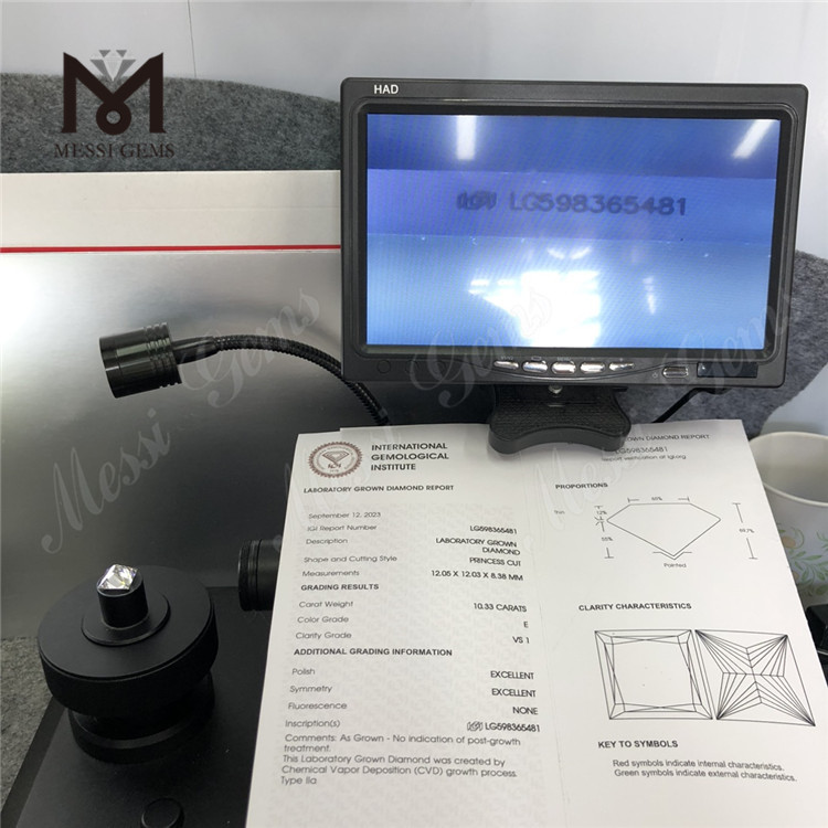 10.33CT E VS1 EX EX SQ Lab Grown CVD Diamond for Mole Purchase Your Competitive LG598365481 