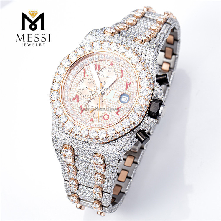 Urbanus et Stylish Moissanite Watch Mens ad homines