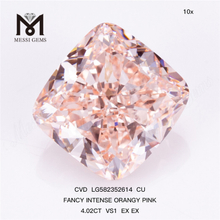 4.02CT VS1 EX CU FRANCY VEHEMENTER ORANGY Pink CVD Diamond For Sale LG582352614