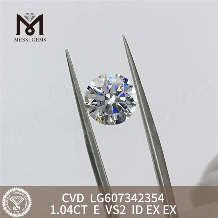 1.04CT E VS2 CVD Lab Diamond for Sustinens Jewelry丨Messigems LG607342354
