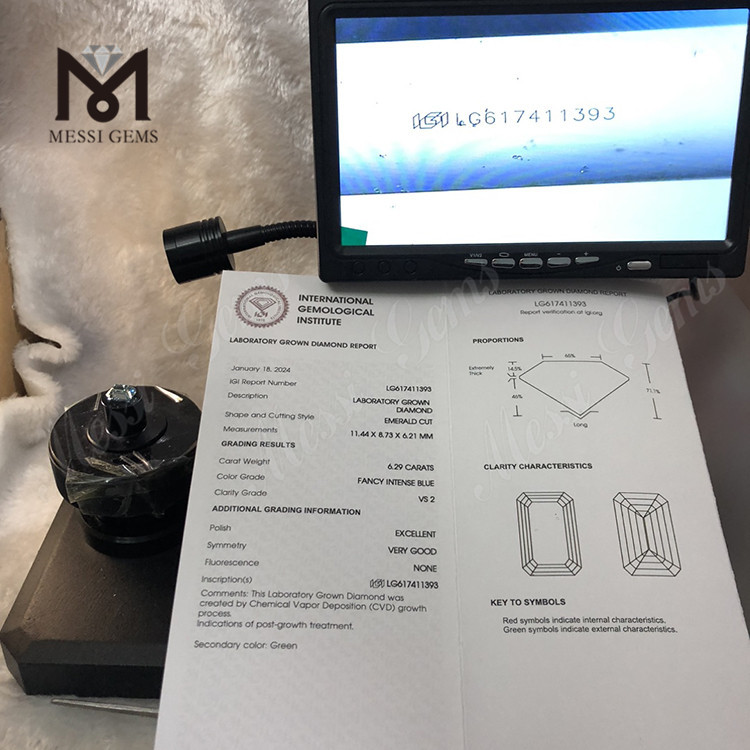 6.29CT EM VS2 GRAVITAS RED CVD iaspis Messigems CVD LG617411393