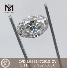 5.11CT E OV VS2 CVD lab adamantibus fabricatis LG631472913丨Messigems