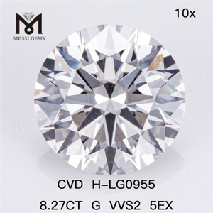 8.27CT G VVS2 ID EX EX CVD Diamond Empower Your Jewelry Business LG602336106丨Messigems
