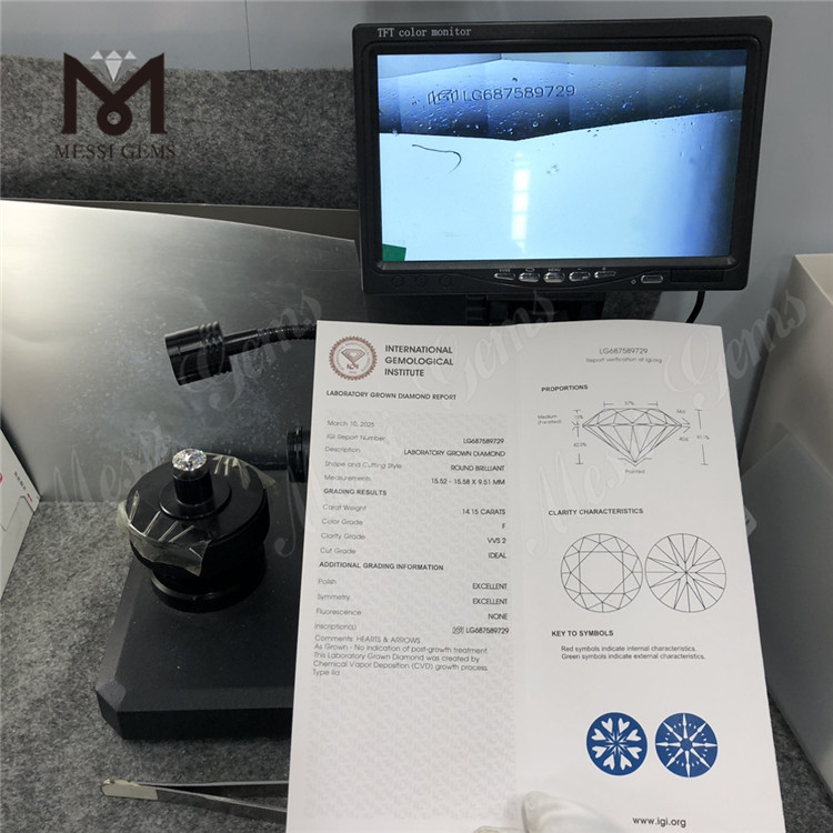 14.15CT Rotundus Lab Diamond P VVS2 id CVD LG687589729 