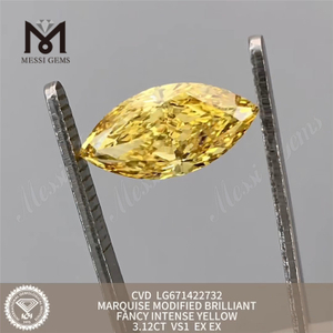 3.12ct marchioni Yellow Lab excultus Diamond Vs1 Ex CVD LG671422732 