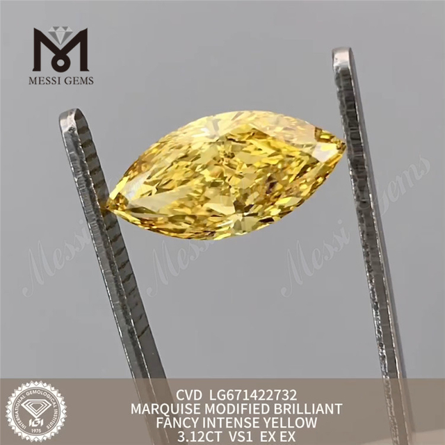 3.12ct marchioni Yellow Lab excultus Diamond Vs1 Ex CVD LG671422732 