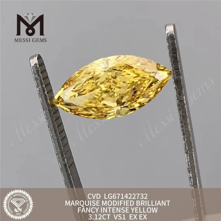 3.12ct marchioni Yellow Lab excultus Diamond Vs1 Ex CVD LG671422732 