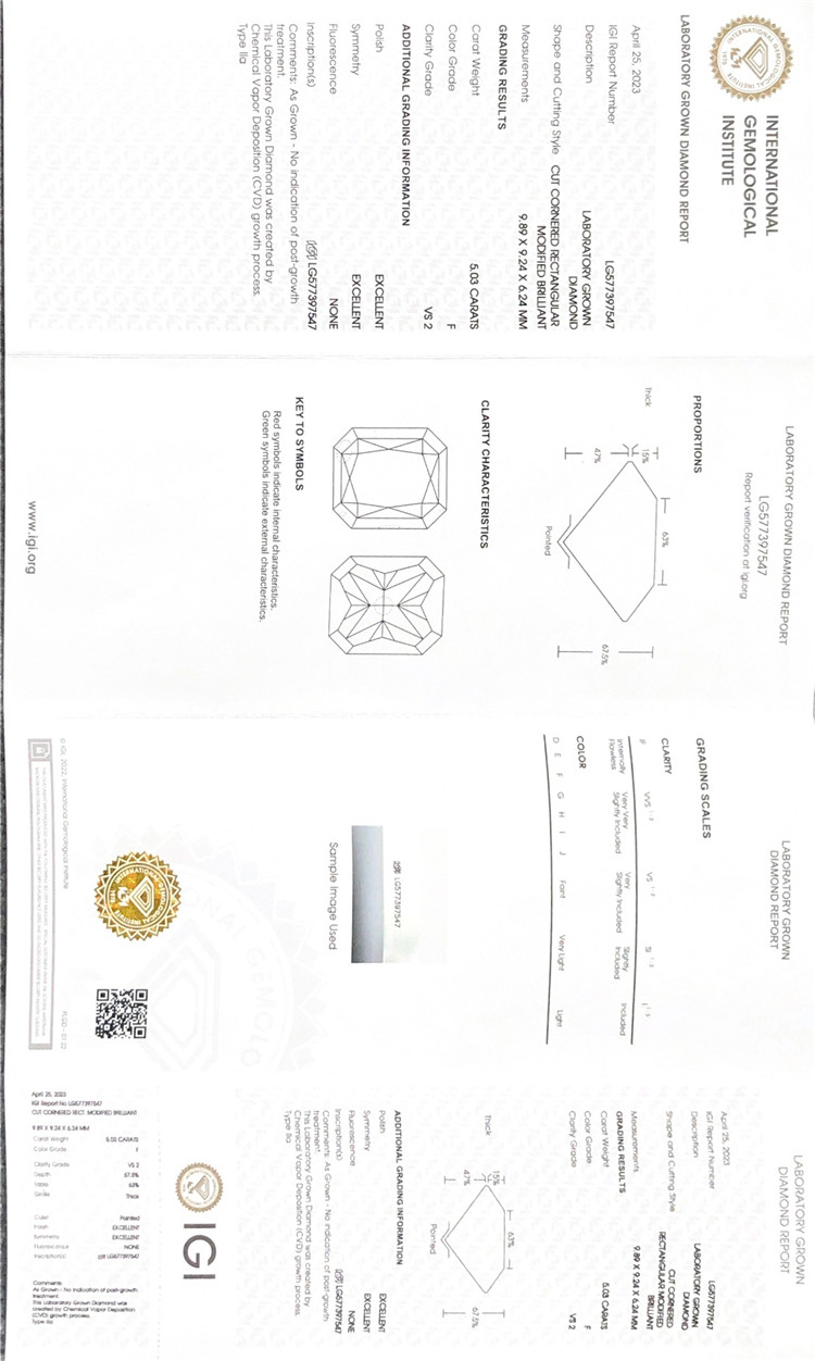 5.03ct Igi Diamond Pectus