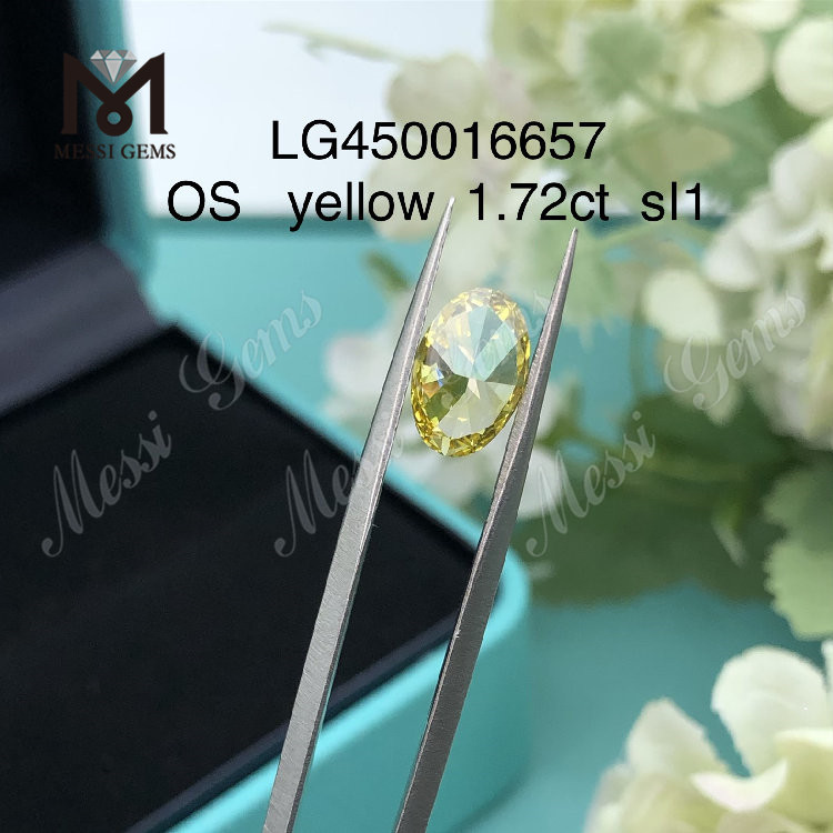 1.72ct FVY OVALE FACETISSIMUS cut SI1 lab crevit adamantinus