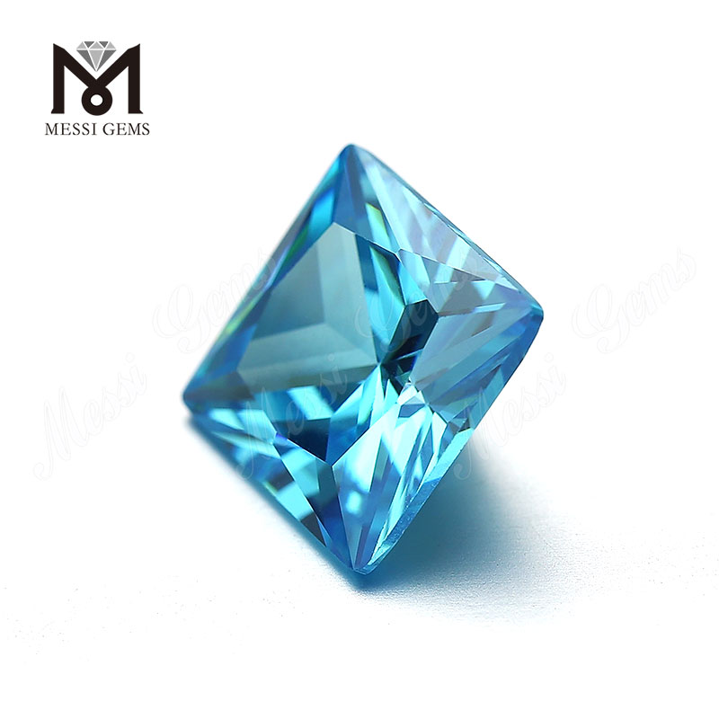 Factory optimum industriae russicae solutae Aquamarine Square cubica zirconia 10MM