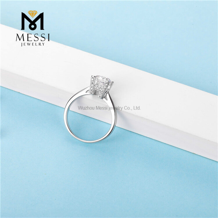 Tutus 14k 18k Aurum Plated Rings 925 Sterling Argentum Ring 1ct Moissanite Ringe