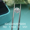 1.10 carat D VS1 RUNDUS EX Cut eco crevit adamantibus