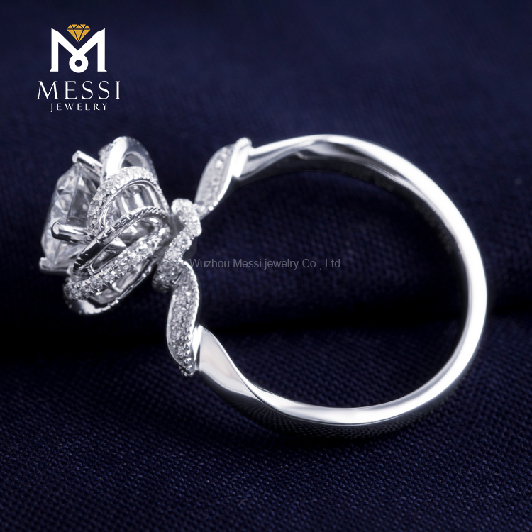 Moissanite realis aurum anulum details