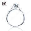 Messi Gemmae solitaire 1 carat moissanite adamas 925 anulus argenteus