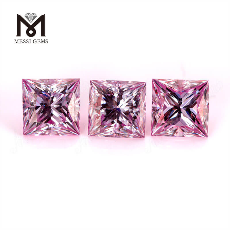 6.5*6.5mm Pink Color Prices Cut Moissanite Tutus Price Moissanite Manufacturer
