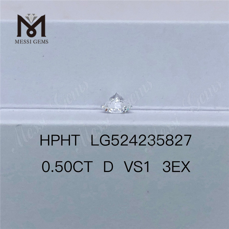 0.5Ct D VS1 3EX Lab HPHT Rotundus Lab Grown Diamond