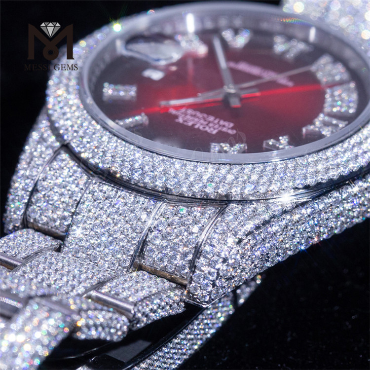 Customized Watch Custom Design Luxury Men Watch DEF Vvs Moissanite Watch