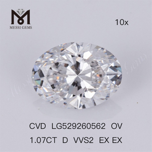 1.07ct D Vvs Lab Diamond OVAL Best Solve Lab Diamond CVD