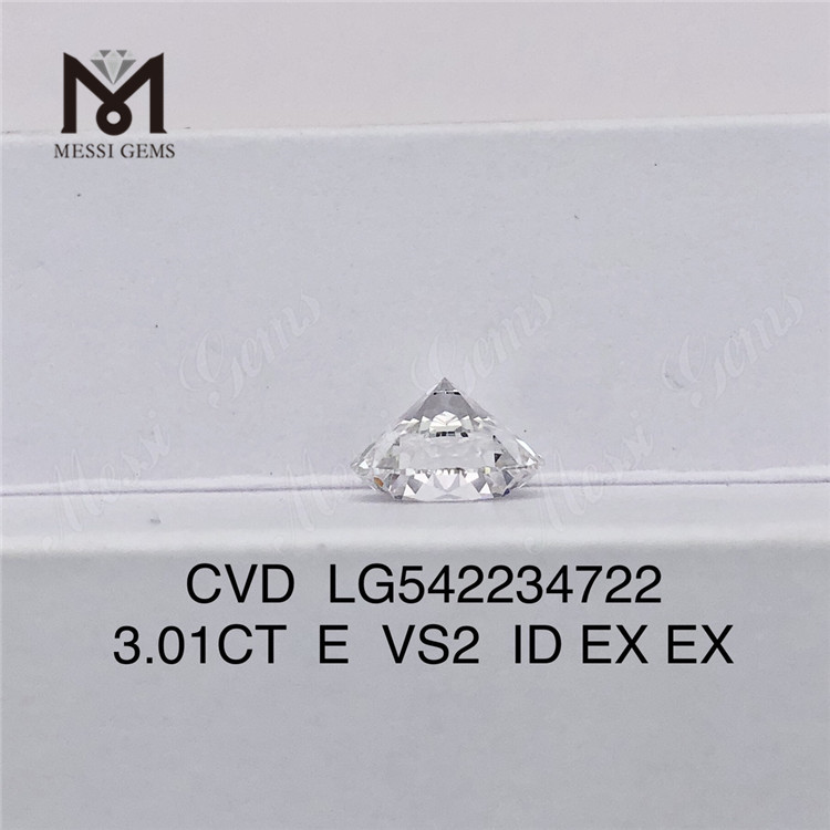 3.01ct E White solve Lab Diamond Pectus Lupum per Figura hominis crevit Diamonds