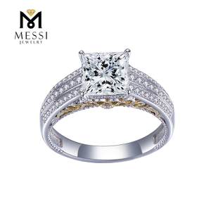 Best Vendere Classics Design 4 Prongs setting Ring 18K White Gold moissanite Jewelry Women Gift