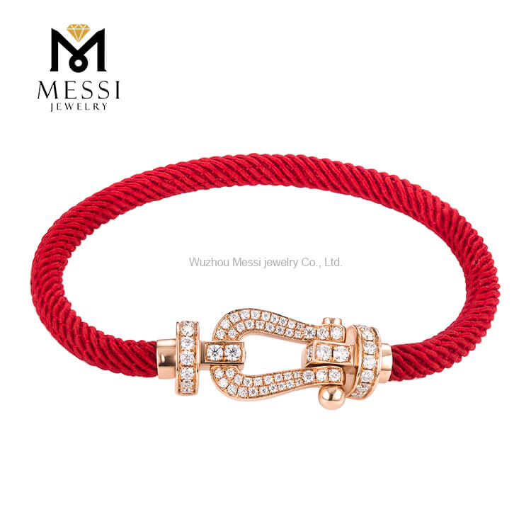 Moissanite Armilla rosa aurea Women Jewelry Gift Chain Party Unisex Oem Fashionable Bracelet