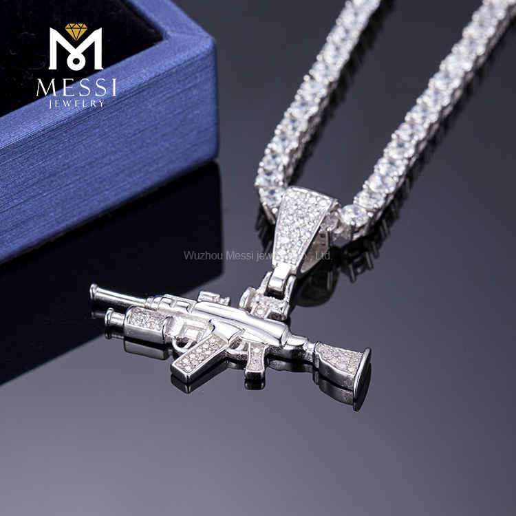 HipHop Deliciae Donorum Jewelry Custom Cross Shated 18K Aurum Men Pendant Iced Out Moissanite Chain Monile