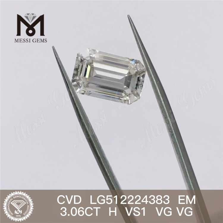 3.06CT H 3ct homo luxuriosus factus adamantibus Smaragdus CUT homo factus adamantibus EX VG