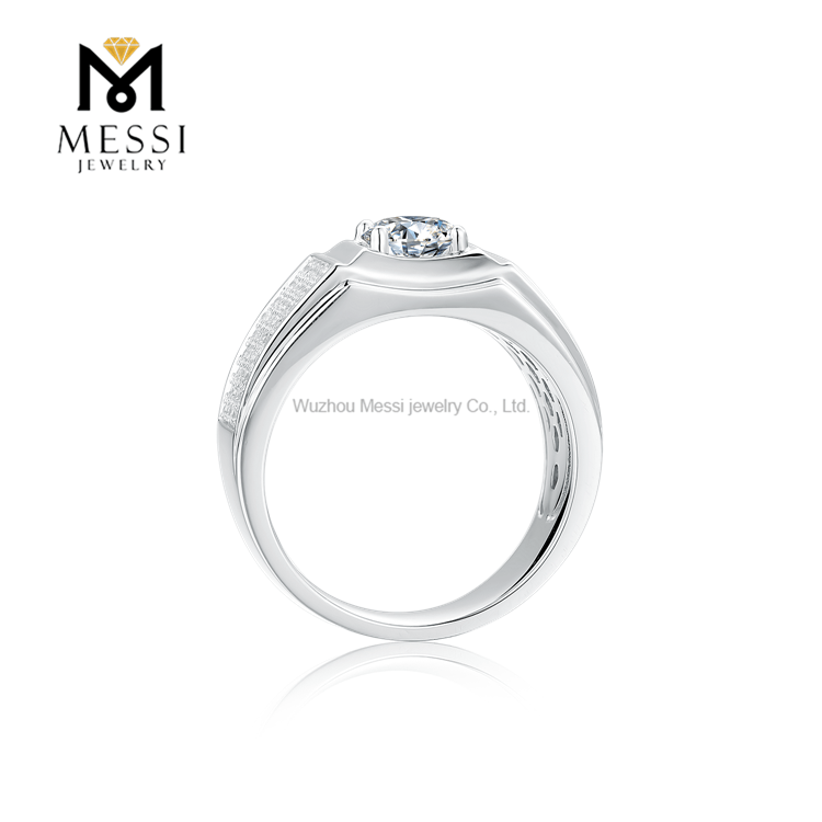 925 Sterling Silver Jewelry Man Ring in Silver Best Quality Moissanite Rings for Man