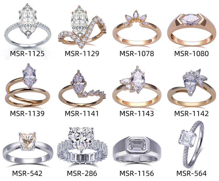18k Aurum 2.2G Aurum pondus 1ct Smaragdus Lab Diamond Ring