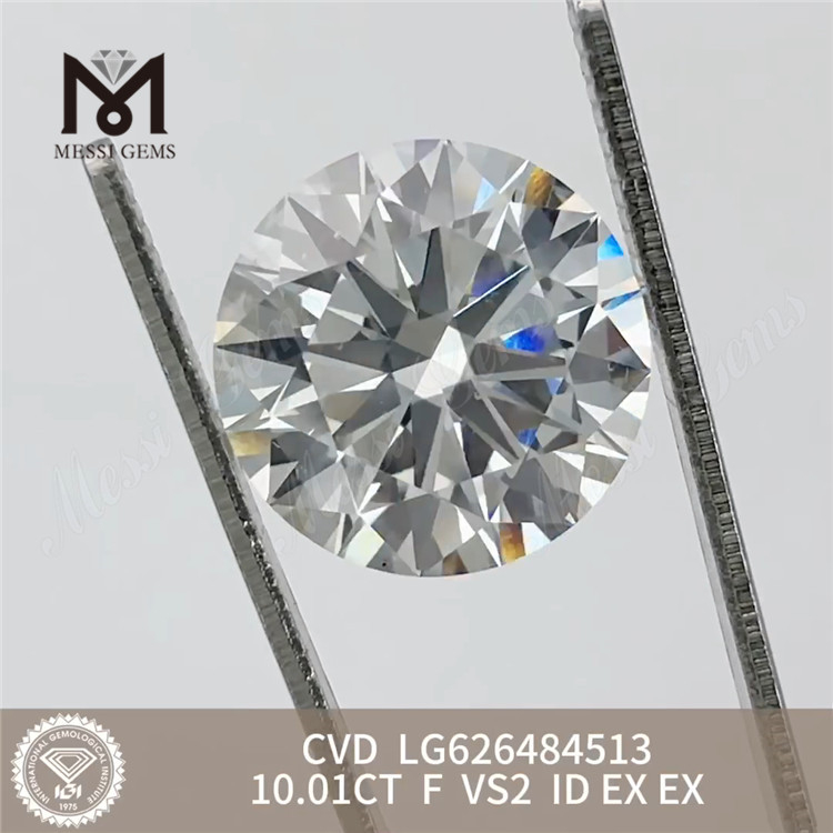 10.01CT F VS2 ID RD igi adamantes in sale CVD LG626484513丨Messigems
