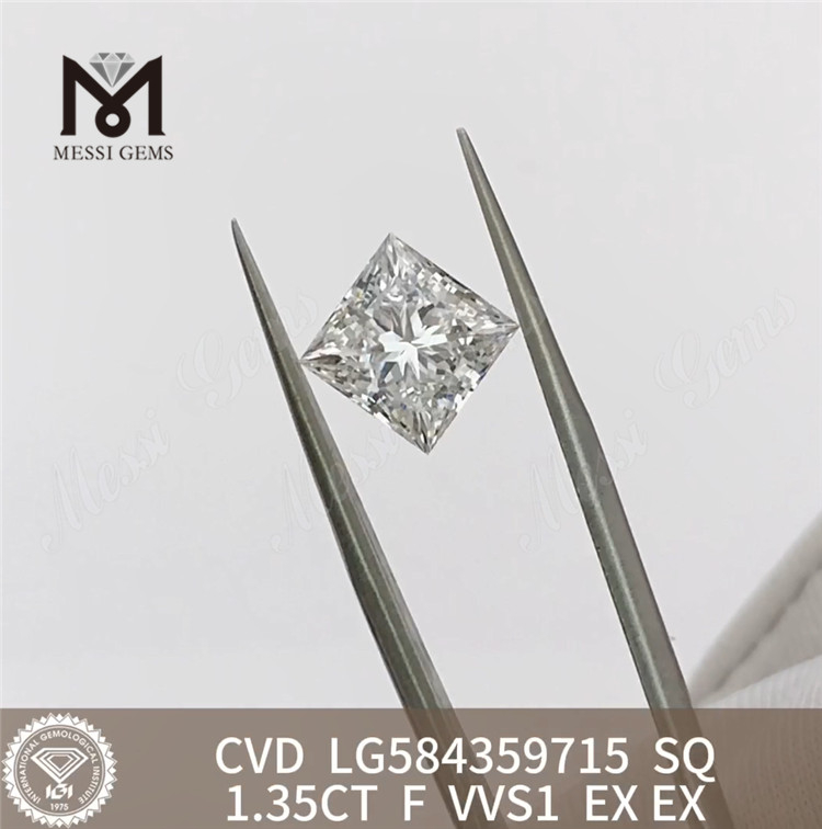 1.35CT F SQ VVS1 iaspis libellum IGI pro omni occasione. 