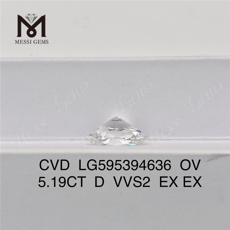 5.19CT D VVS2 EX EX OV CVD 5ct CVD Diamond LG595394366