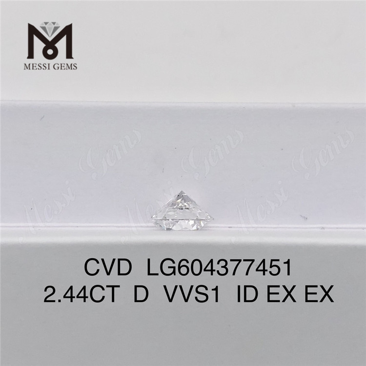 2.44ct igi certificati adamantes D VVS1 parabiles solve adamantem pro Jewelry Designers丨Messigems LG604377451