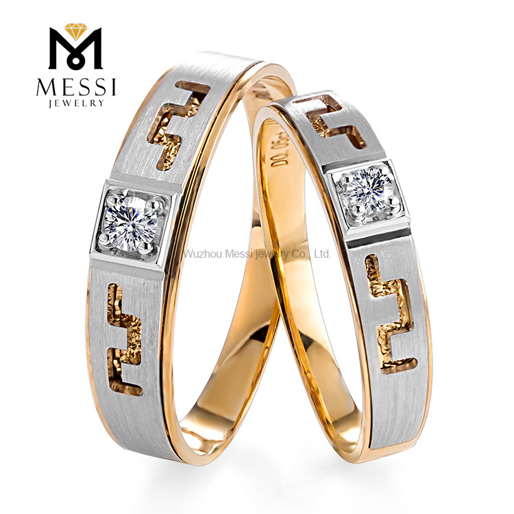 Custom Jewelry Engagement Couple Wedding Ring Set Aurum 14K