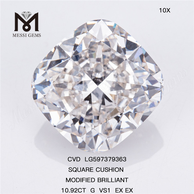 10.92CT G VS1 EX EX QUADRATUM CUBICULUM Laboratorium Diamond CVD LG597379363 Messigems