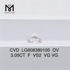 3.05CT F VS2 OV Lupum IGI certified adamantibus solutum Ethice Sourced & Perite Cut丨Messigems LG608380105