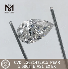 5.58CT E PYR VS1 Adamantem syntheticum IGI LG631472915丨Messigems