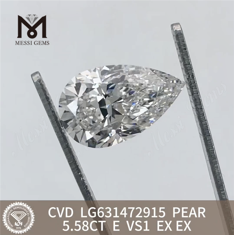 5.58CT E PYR VS1 Adamantem syntheticum IGI LG631472915丨Messigems