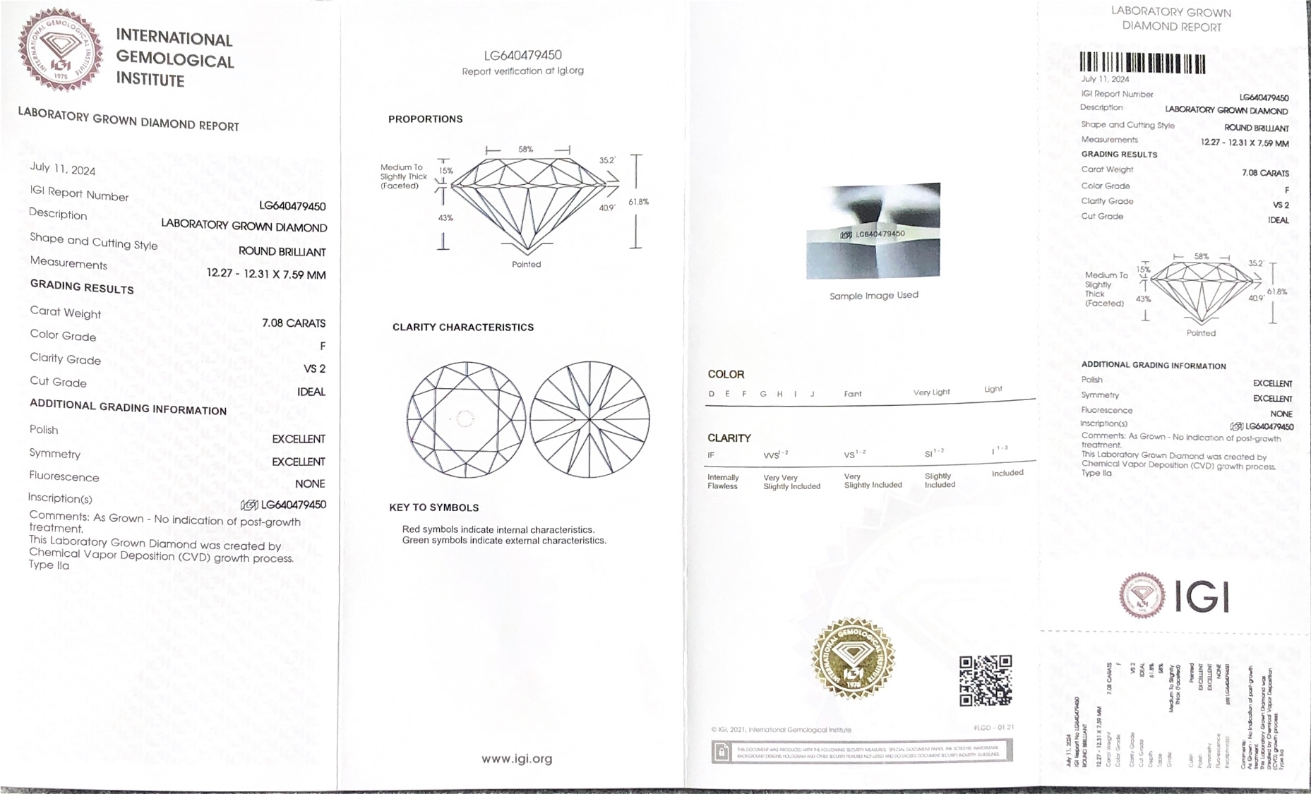 7ct igi lab crystallini