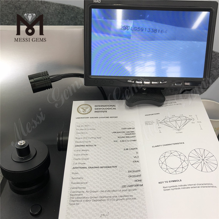 3.68CT G VS2 ID EX EX Mole CVD Diamond Reserans Lucrum Opportunities LG591338164丨Messigems